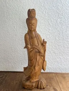 仏像 木彫り 52㎝ 台座無 - メルカリ