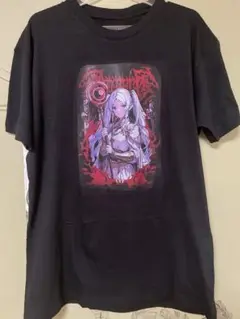 フリーレン tシャツ　dtf製法 ブラックtシャツ　Ｌサイズ
