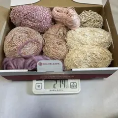 し*り様 いろいろ毛糸 まとめ売り ピンク ホワイト 214g