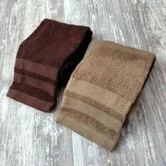 【未使用】Costco キッチンタオル 2枚組 茶&ベージュ (赤に変更可)のサムネイル
