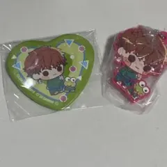 木村慧人　ASTRO9 サンリオ　缶バッチ BOT ラバーキーホルダー