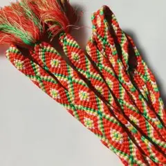 帯締め 唐組 橙 グリーン 弾けるビタミンな唐組