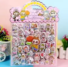 Labubu ラブブ ぷくぷく3Dシール2枚セット
