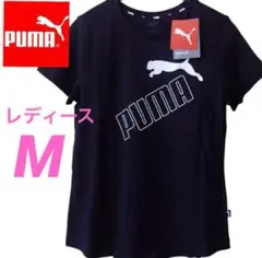M ☆新品タグ付き☆ プーマ　ビッグロゴTシャツ ブラック レディース