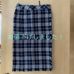 BURBERRY LONDON チェックラップスカート カシミヤ混XLサイズ13 - メルカリ