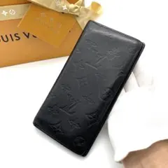 極美品】ルイヴィトン モノグラム シャドウ ブラザ 長財布 ブラック