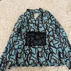 x-girl フリースジャケット 水色 茶色