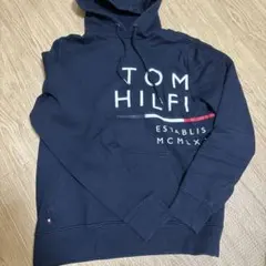 TOMMY HILFIGER フード付きパーカー S ネイビー