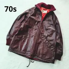 70s 80s Abercrombie&Fitch レザー ジャケット オールド 70s アバクロ A-2 レザージャケット レア ビンテージ 黒タグ