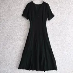 【グレイル GRL】 総レース Vネック Aライン フレア ワンピース M