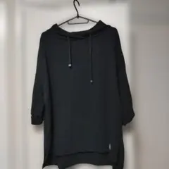 【再値下げ】ブラック トレーナー 7分袖