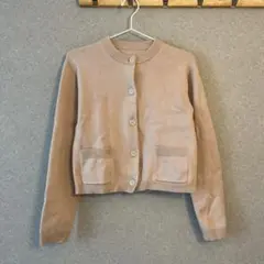 【UNIQLO】ピンクベージュ カーディガン Sサイズ