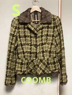 COOMB 緑と黒のチェック柄ジャケット