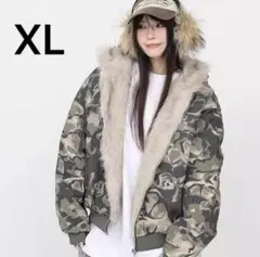 値下げ不可　ファーコート迷彩柄　ジャケット