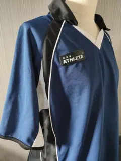 【美品】ATHLETA アスレタ プラクティスシャツ 半袖 ネイビー Lのサムネイル