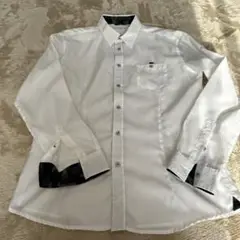 semantite design ストライプ ホワイトシャツ LL