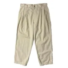 90s LANDS'END チノパン ツータック USA製 オフホワイト 33