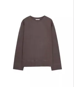 【タグ付き新品】ZARA ザラロングカットソー コットン ブラウン M