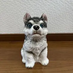 新品　陶器犬　大型犬　シベリアンハスキー　オブジェ　置物　高級　イエロー　黄 新品 陶器犬 大型犬 シベリアンハスキー オブジェ 置物 高級 イエロー