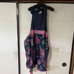 Francfranc エプロン　花柄　ピンク　ネイビー　フレアエプロンのサムネイル