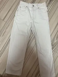 ホワイト ストレートデニム23