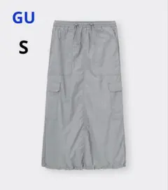 GUテックカーゴロングスカートSグレー