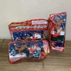 3F 【非売品】コカ・コーラ ジオラマオーナメント 3個セット サンタ クリスマ