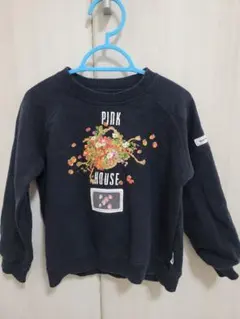 BABY PINK HOUSE 花柄トレーナー ネイビー