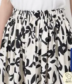 OPAQUE.CLIP ボタニカルフラワーボリュームフレアスカート　サイズM