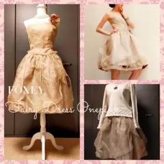 ♡受注ドレス♡雑誌表紙の素敵過ぎるワンピに可愛い桜ピンクのパニエ付き♡紙タグ有♡