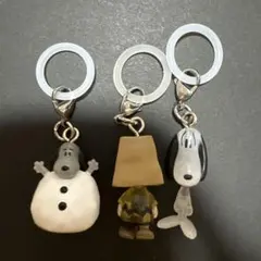 スヌーピー チャーリーブラウン カプセルトイ 3種セット　めじるしアクセサリー
