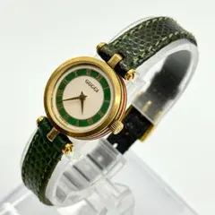 稼働品 GUCCI グッチ 腕時計 シェリーライン 白文字盤 クォーツ ２針 緑のサムネイル