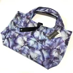 新品　ニコライバーグマン　花柄　エコバッグ　グレー×パープル　リバーシブル