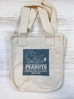 スヌーピー 帆布ミニトートバッグ グレー 新品未使用