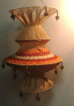 新品！天然素材、インドのランプシェード