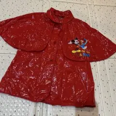 ミッキーマウス マント付き　レインコート　100 赤　東京ディズニーランド　レア
