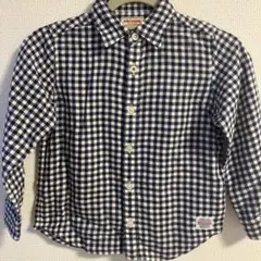 miki HOUSE ギンガムチェック長袖シャツ 110センチ