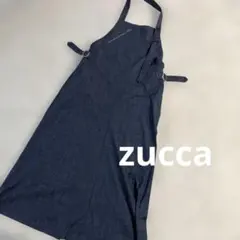 ZUCCa スラブデニム ワンピース　Mサイズ エプロン型　おしゃれのサムネイル