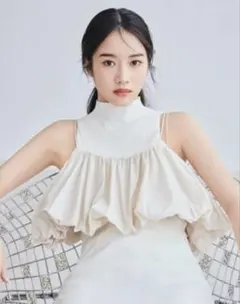 SNIDEL バルーンキャミ×ノースリニットプルオーバー