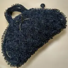 美品【Semi Rose 】リボンレースフリルデザイン　ベルベットブラック