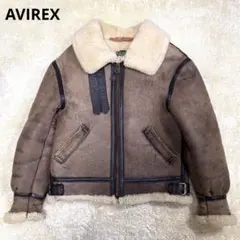 【希少】AVIREX B3ジャケット　USA製　38 AVIREX B-3 フライトジャケット ムートン ブラック [ 38サイズ