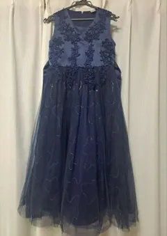 発表会　ロングドレス　160cm　ネイビー
