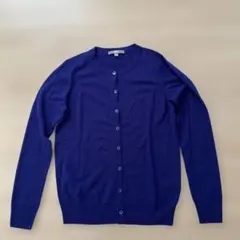 美品　ユニクロ　メリノウールネイビーカーディガン