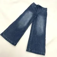 H&M デニムブルー ワイドレッグパンツ