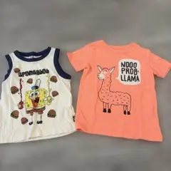 スポンジボブとラマTシャツセット 100cmのサムネイル