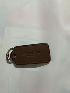 COACH ブラウンレザー キーホルダー