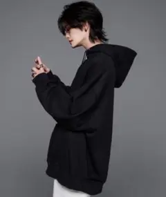 【美品】ADRER ヘビーウェイト ビッグパーカー ブラック Sサイズ
