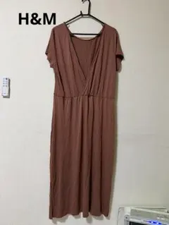 H&M 半袖ワンピース　ブラウン