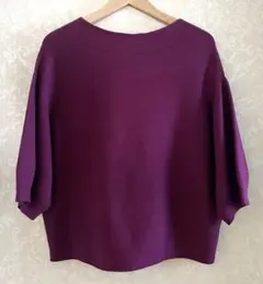 【Spick&Span】五分袖　カットソー　紫ピンク　Mサイズのサムネイル