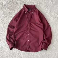 ラルフローレン 美品 BLAKE 長袖シャツ L ワインレッド